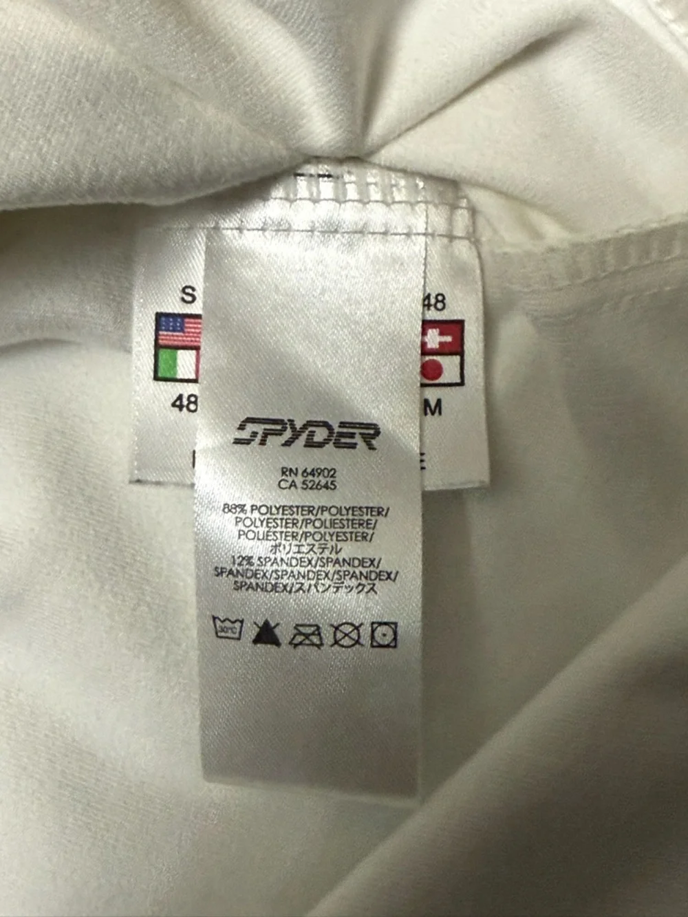 Spyder Men’s White/Black/Red Half-Zip Pullover Performance Top Size Small - Picture 8 of 10
